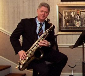 Bill_Clinton Saxophon